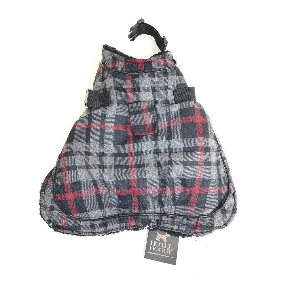 Hotel Doggy Plaid Winter Dog Harness Coat with Lining - XL - NEW